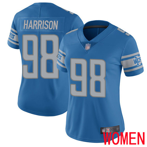 Detroit Lions Limited Blue Women Damon Harrison Home Jersey NFL Football 98 Vapor Untouchable